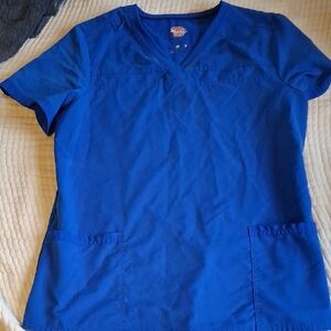 Dickies Royal Blue V-Neck Scrub Top